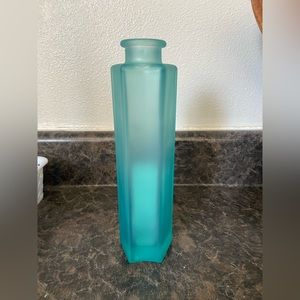 IKEA Blue Frosted Glass Vase